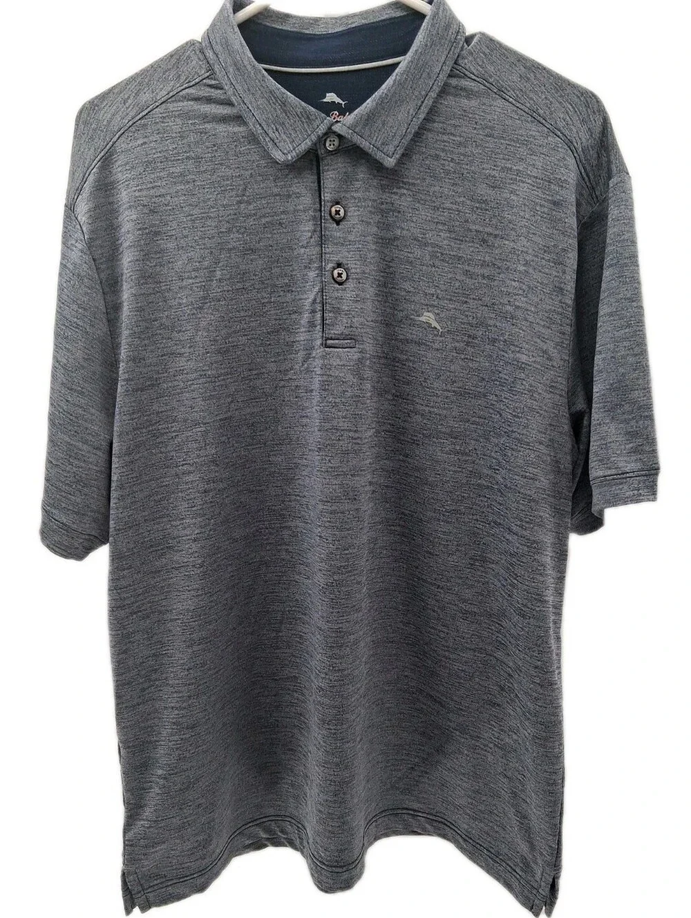 Tommy Bahama Polo Shirt Mens Large Blue Stretch Golf Beach Resort Fishing Casual